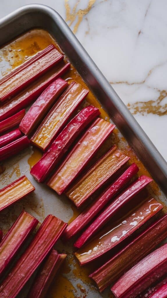 Honey Roasted Rhubarb with Yogurt