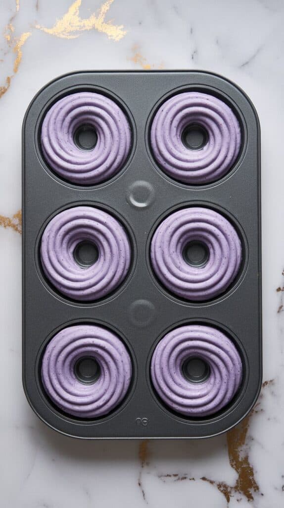 Ube Donuts with Coconut Glaze