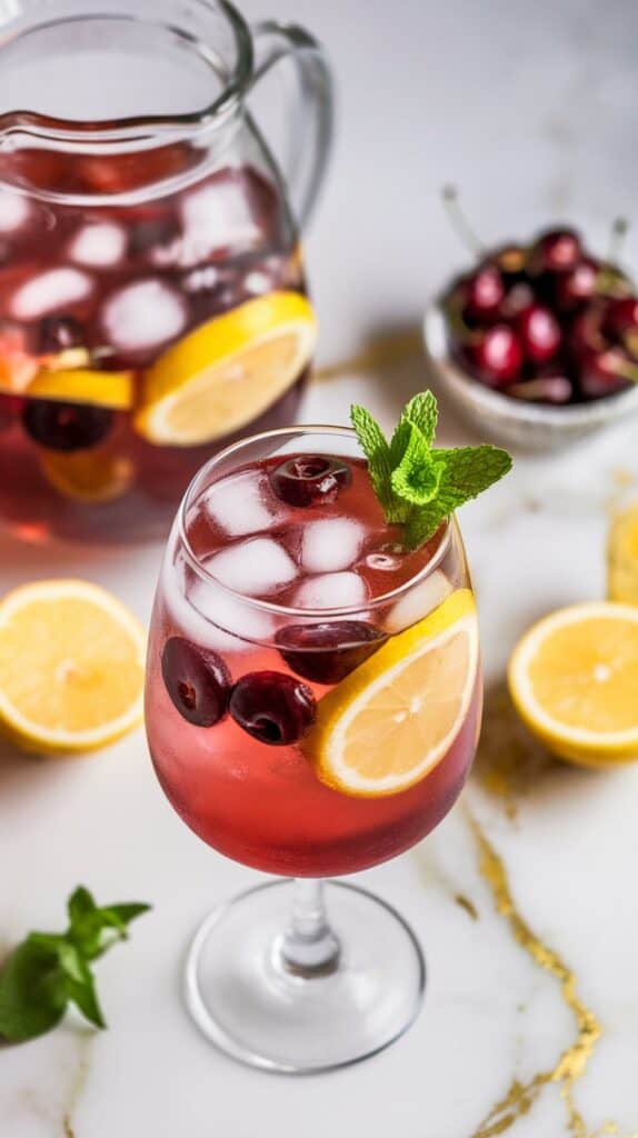 Cherry Lemon Sparkling Sangria