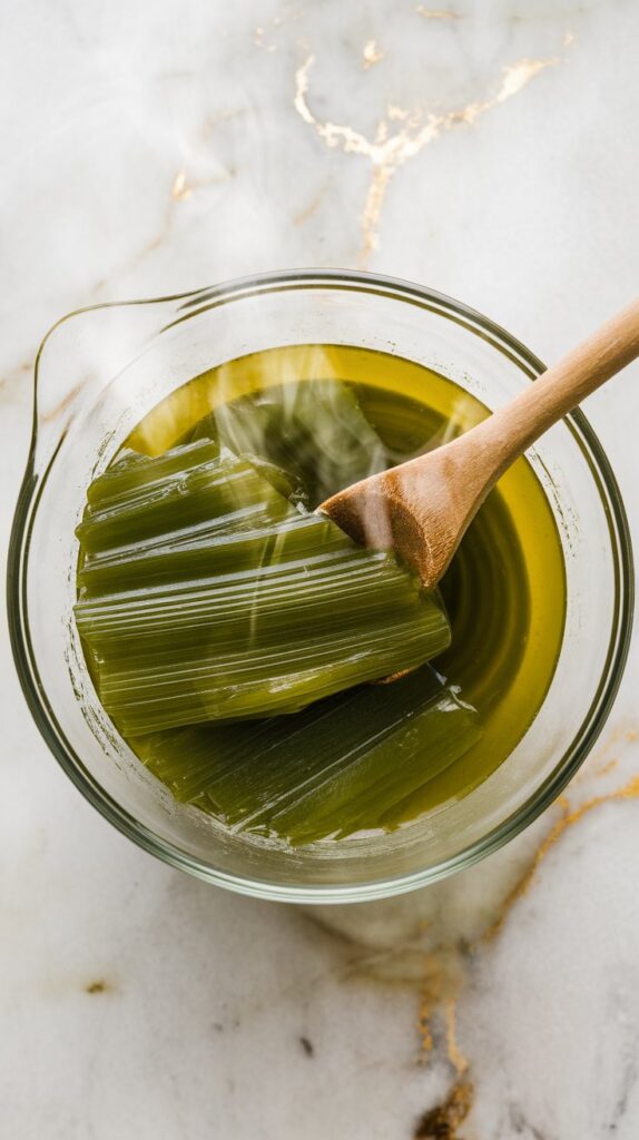 Cottage Cheese Pandan Jelly Cups