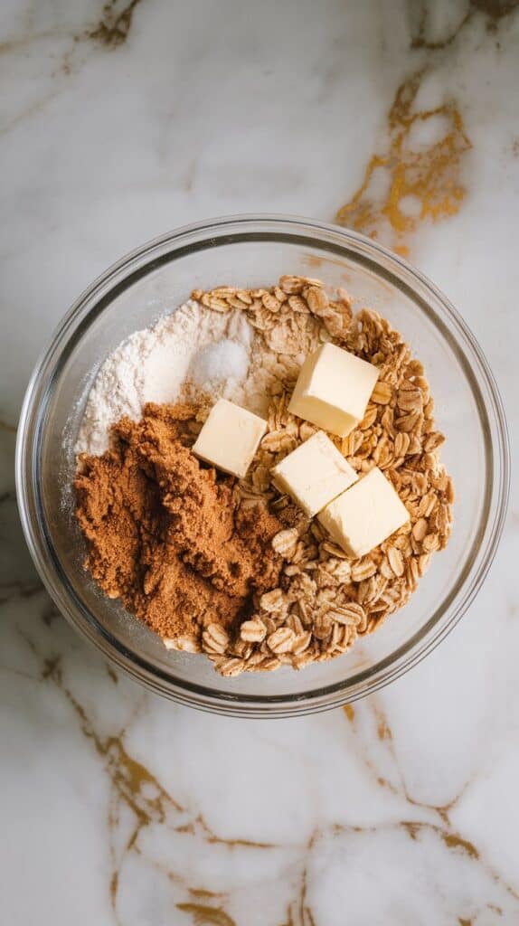 Rhubarb Vanilla Bean Crumble