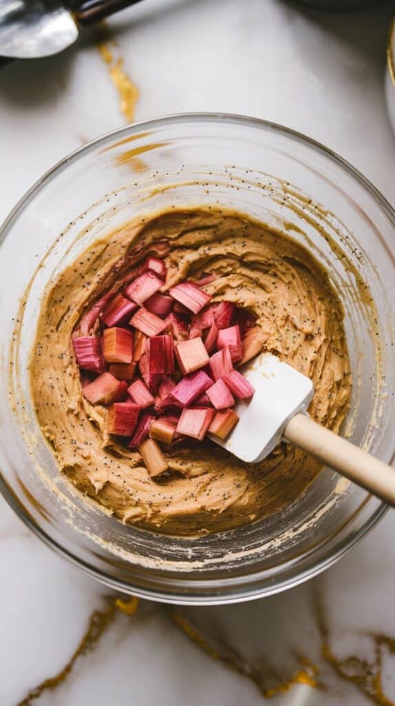 Rhubarb Poppy Seed Muffins