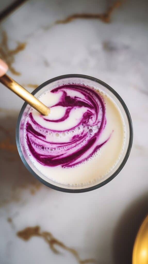 Ube Milk Tea with Tapioca Pearls