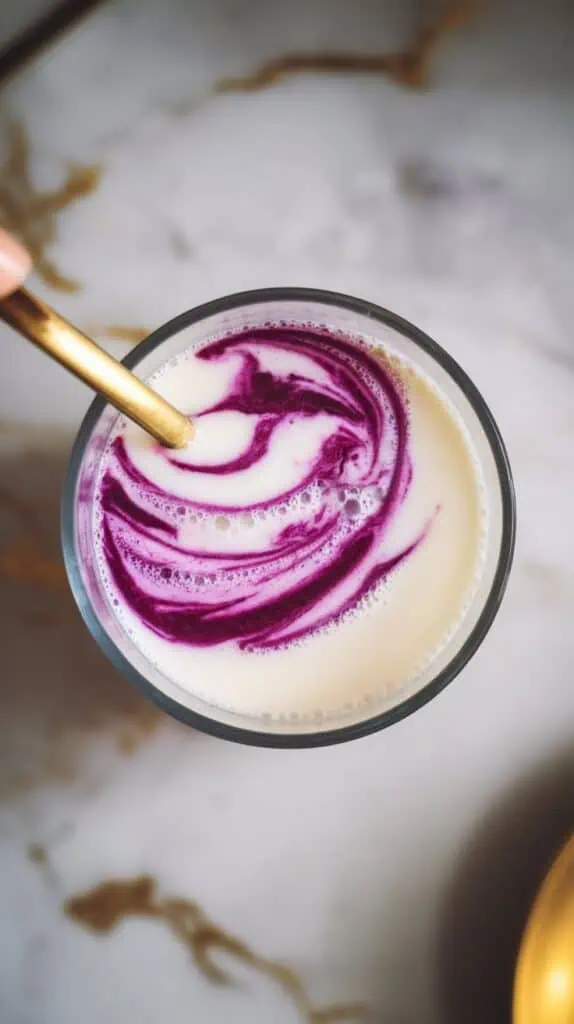 Ube Milk Tea with Tapioca Pearls