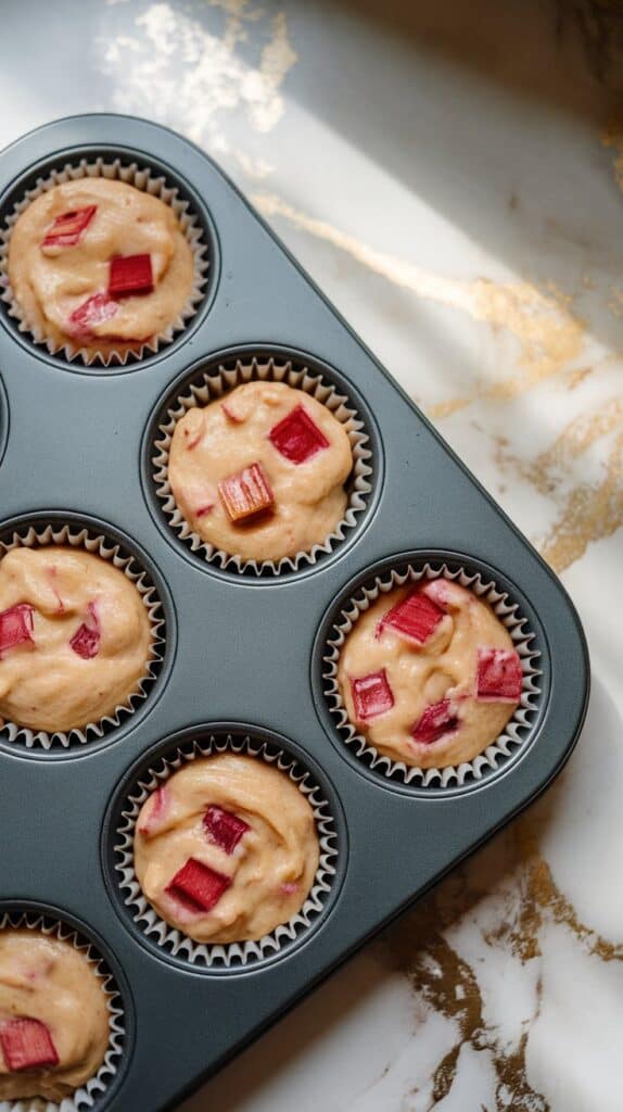 Rhubarb and Rosewater Cupcakes