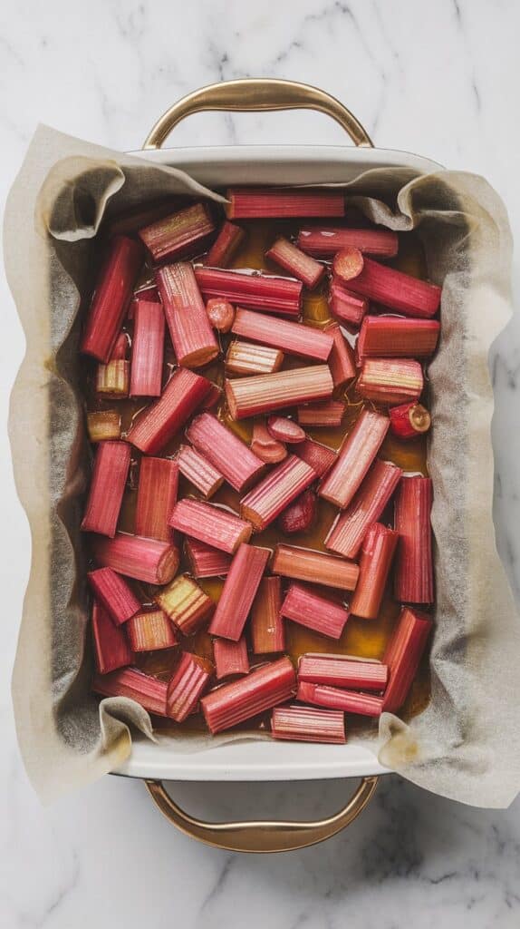 Honey Roasted Rhubarb with Yogurt