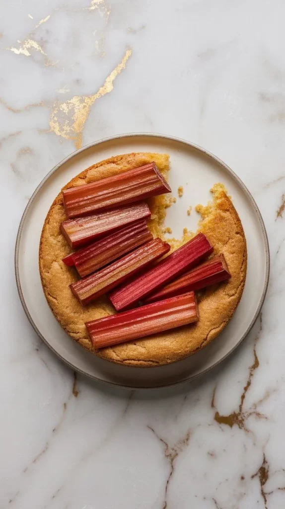 Caramelized Rhubarb Upside Down Cake