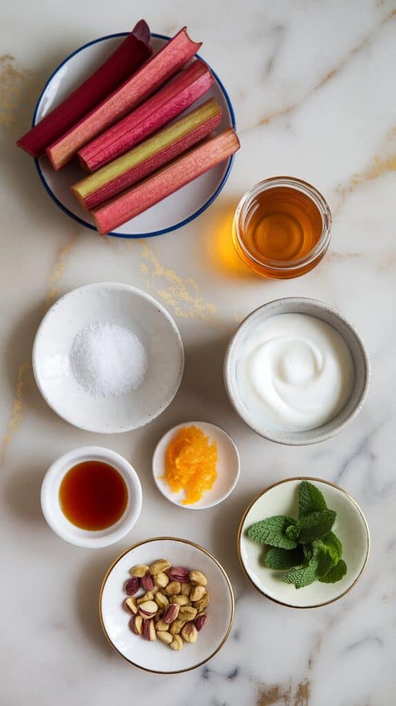 Honey Roasted Rhubarb with Yogurt