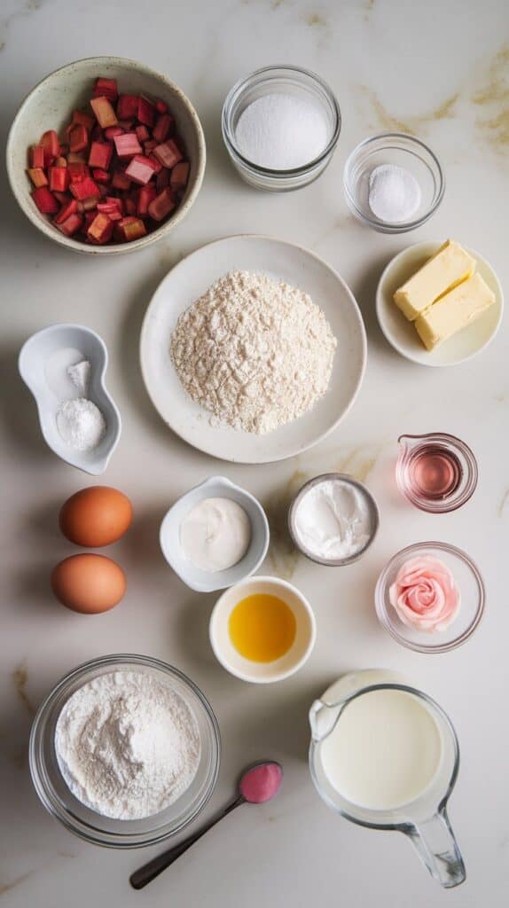 Rhubarb and Rosewater Cupcakes