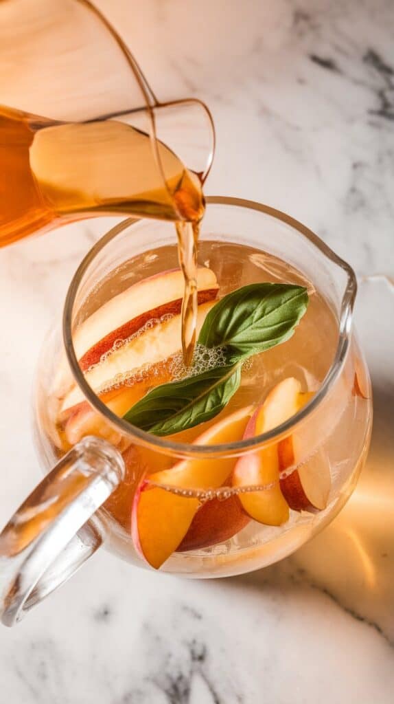 White Peach Basil Sangria