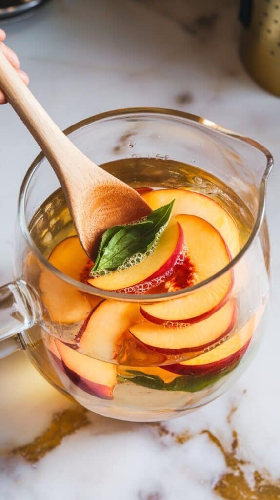 White Peach Basil Sangria