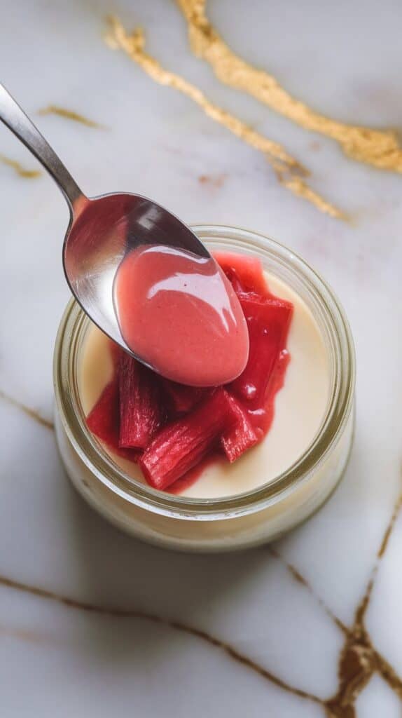 Rhubarb Coconut Panna Cotta
