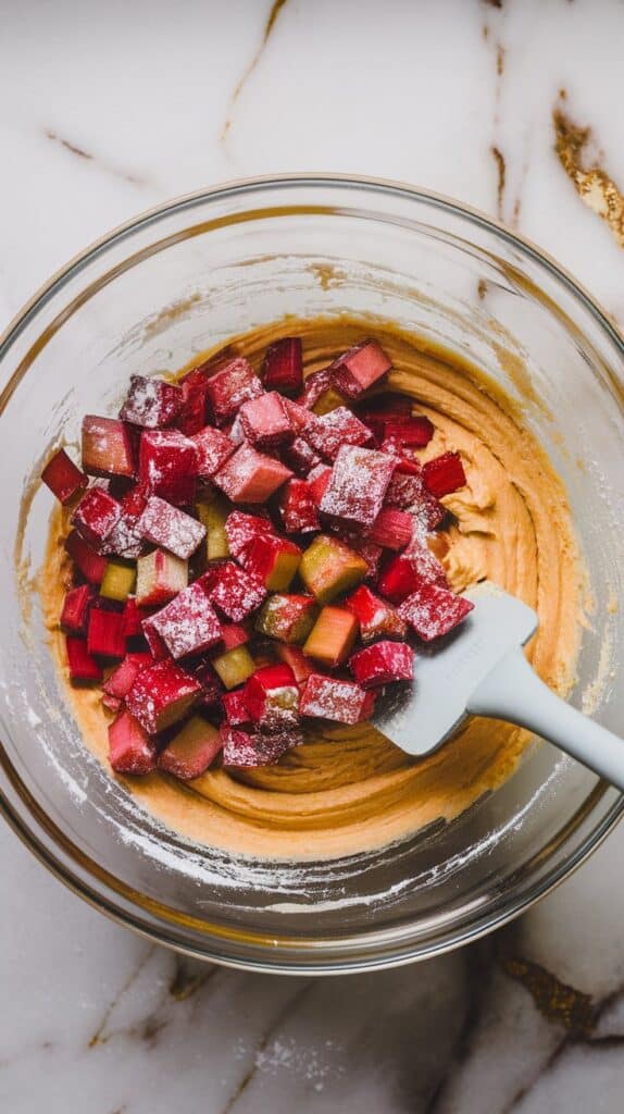 Rhubarb Lemon Pound Cake