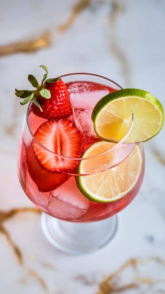 Rosé Strawberry Lime Sangria