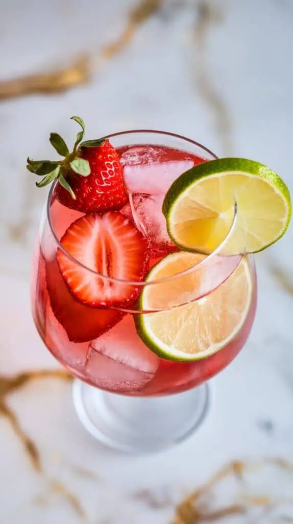 Rosé Strawberry Lime Sangria