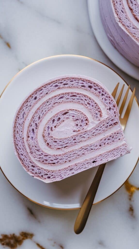Ube Swiss Roll Cake