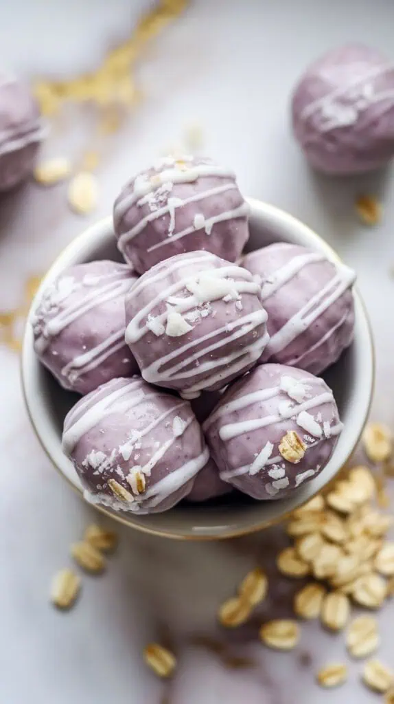 Ube Protein Balls with Rolled Oats