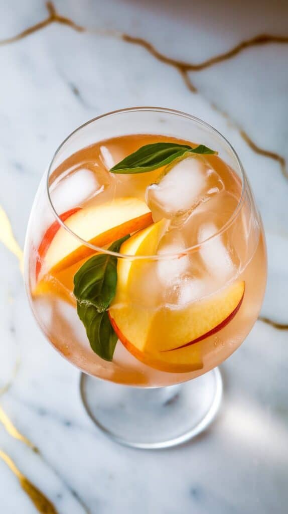 White Peach Basil Sangria