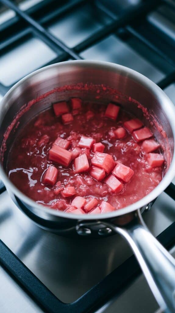 Rhubarb Cheesecake Swirl Brownies