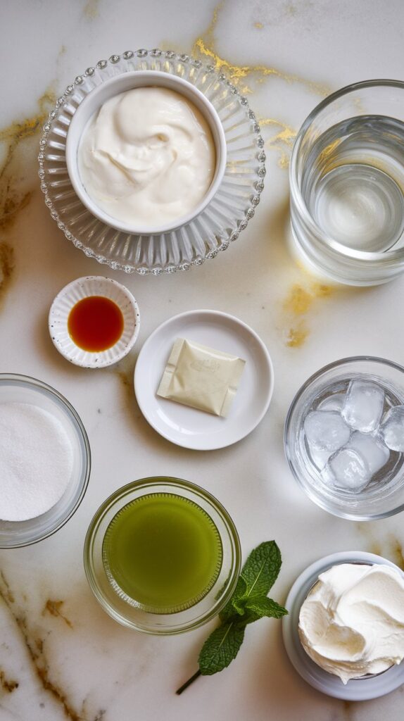 Cottage Cheese Pandan Jelly Cups