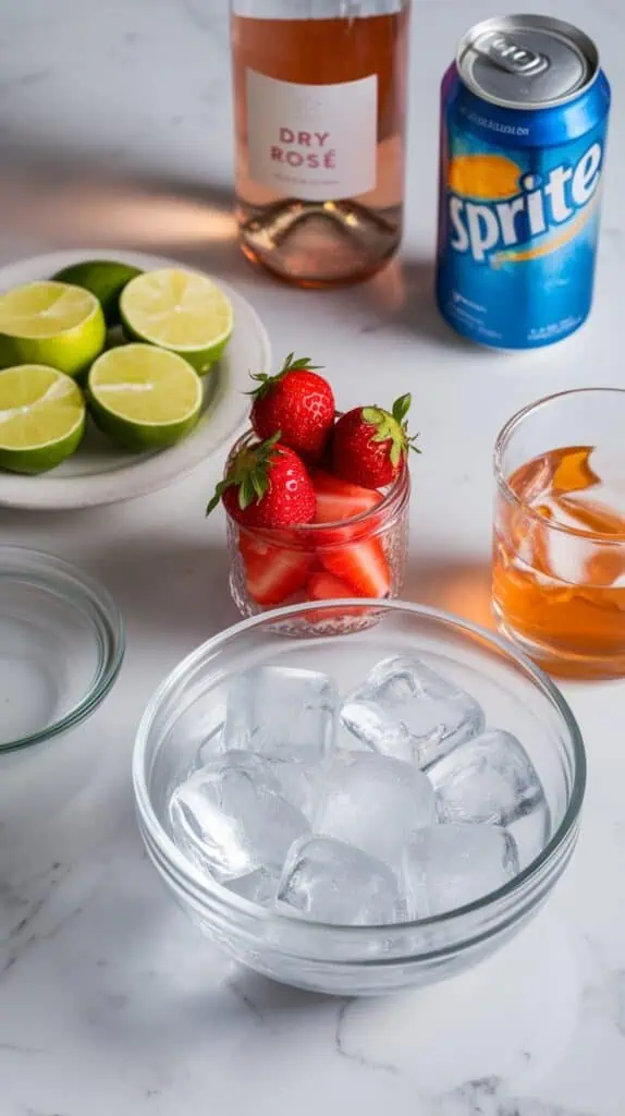 Rosé Strawberry Lime Sangria