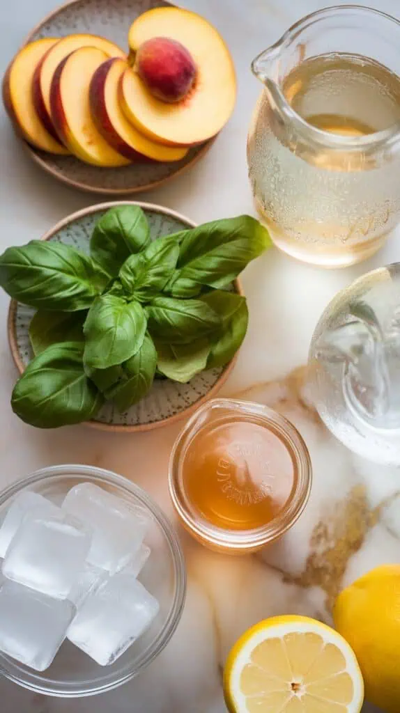 White Peach Basil Sangria