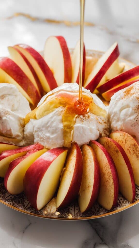 Cottage Cheese Cinnamon Apple Nachos