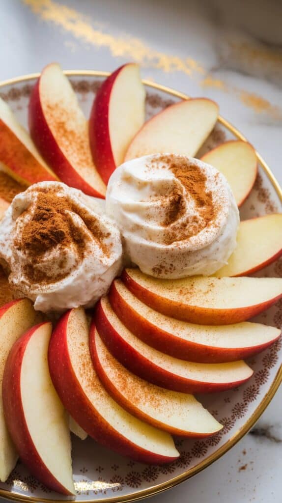 Cottage Cheese Cinnamon Apple Nachos