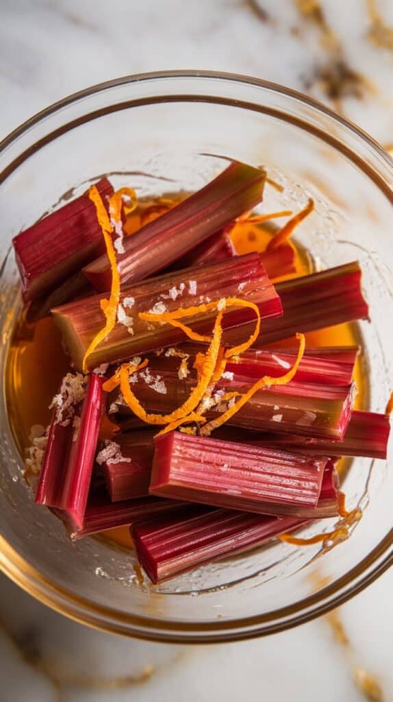 Honey Roasted Rhubarb with Yogurt