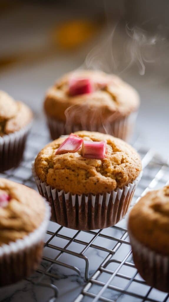 Rhubarb and Rosewater Cupcakes