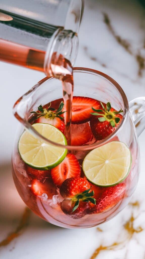 Rosé Strawberry Lime Sangria