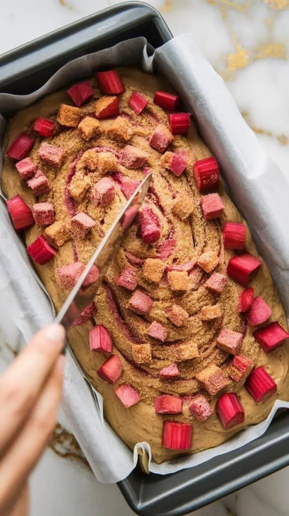 Cinnamon Swirl Rhubarb Bread