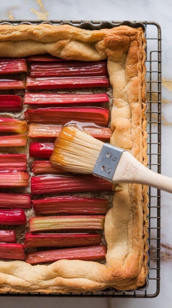 Rhubarb Almond Tart with Cardamom