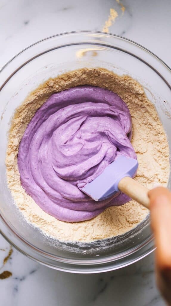Ube Donuts with Coconut Glaze