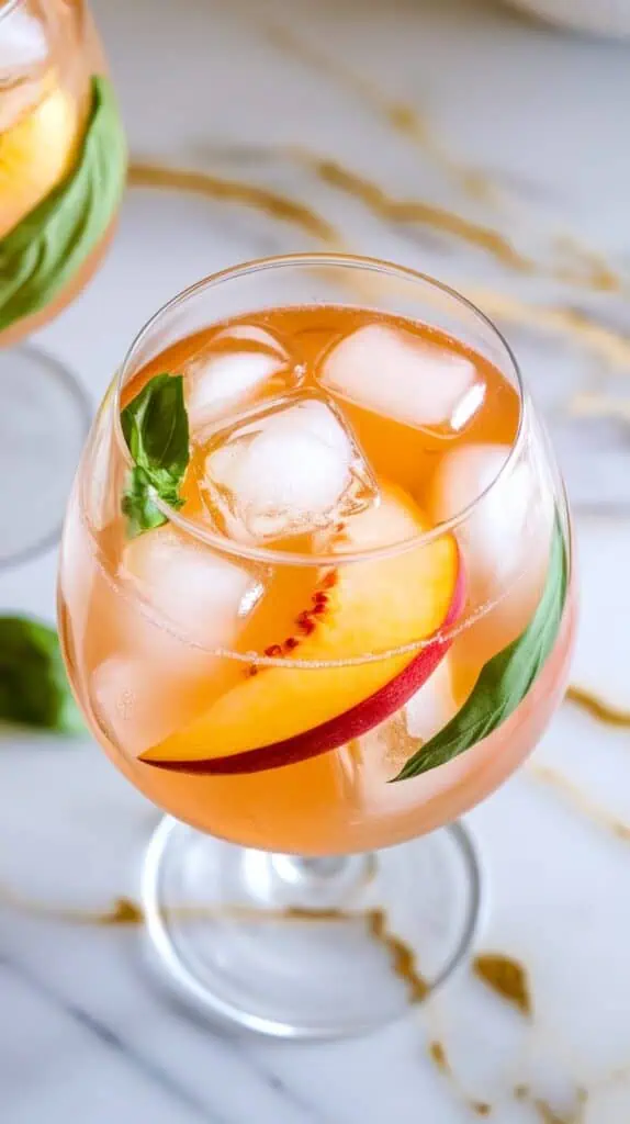 White Peach Basil Sangria