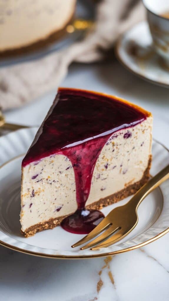 Mulberry & Earl Grey Cheesecake