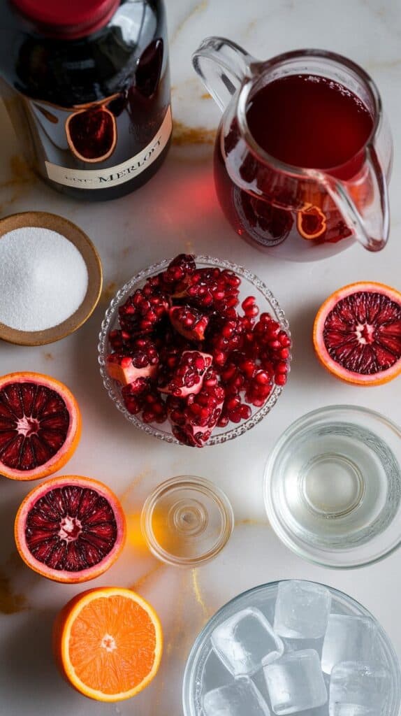 Blood Orange Pomegranate Sangria