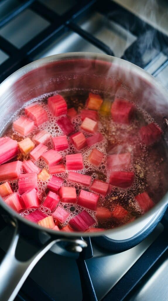 Rhubarb Oatmeal Cookie Bars