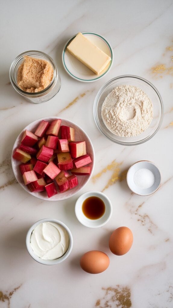 Caramelized Rhubarb Upside Down Cake