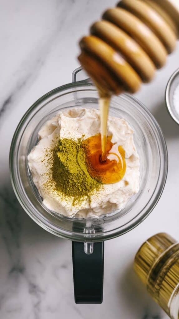 Cottage Cheese Matcha Pudding