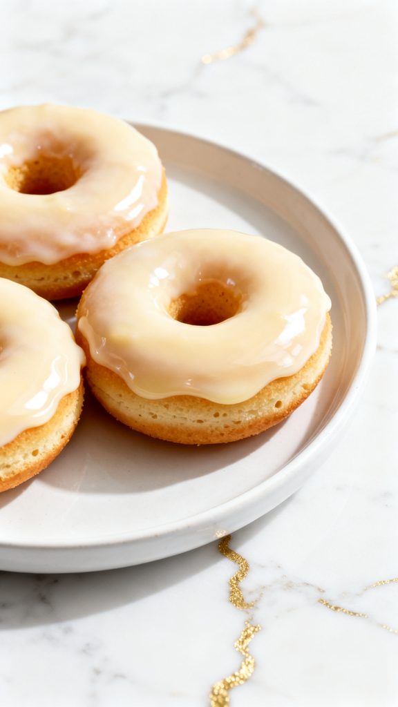Baked Cottge Cheese Donuts with Glaze