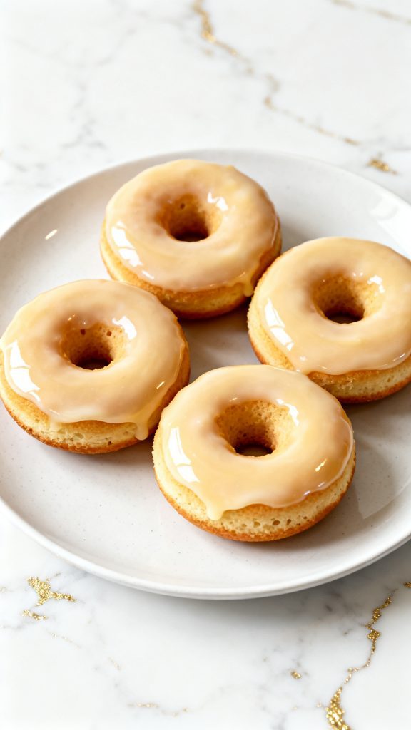 Baked Cottge Cheese Donuts with Glaze