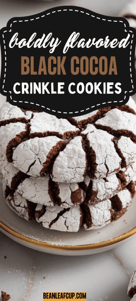Black Cocoa Crinkle Cookies