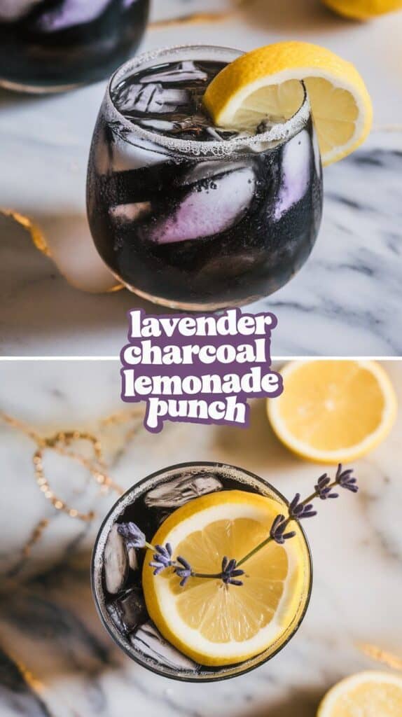 Lavender Charcoal Lemonade Punch