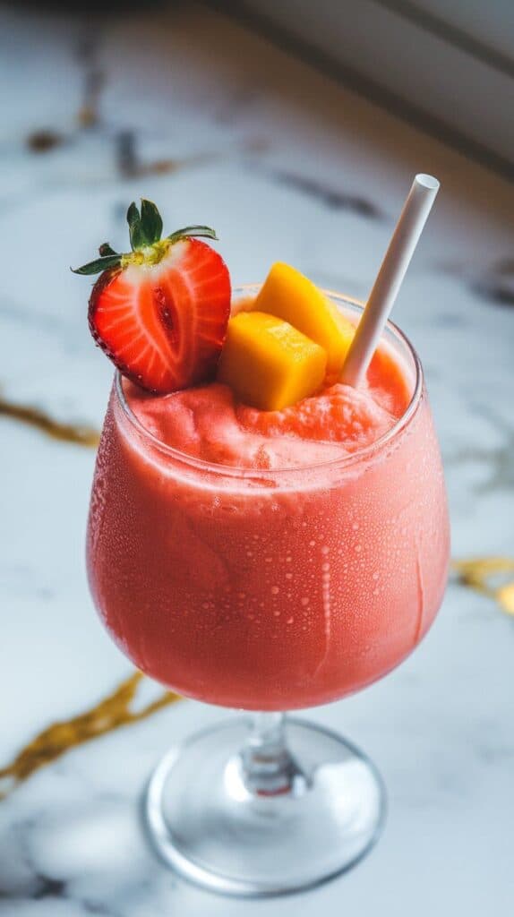 Strawberry Mango Moscato Slushies