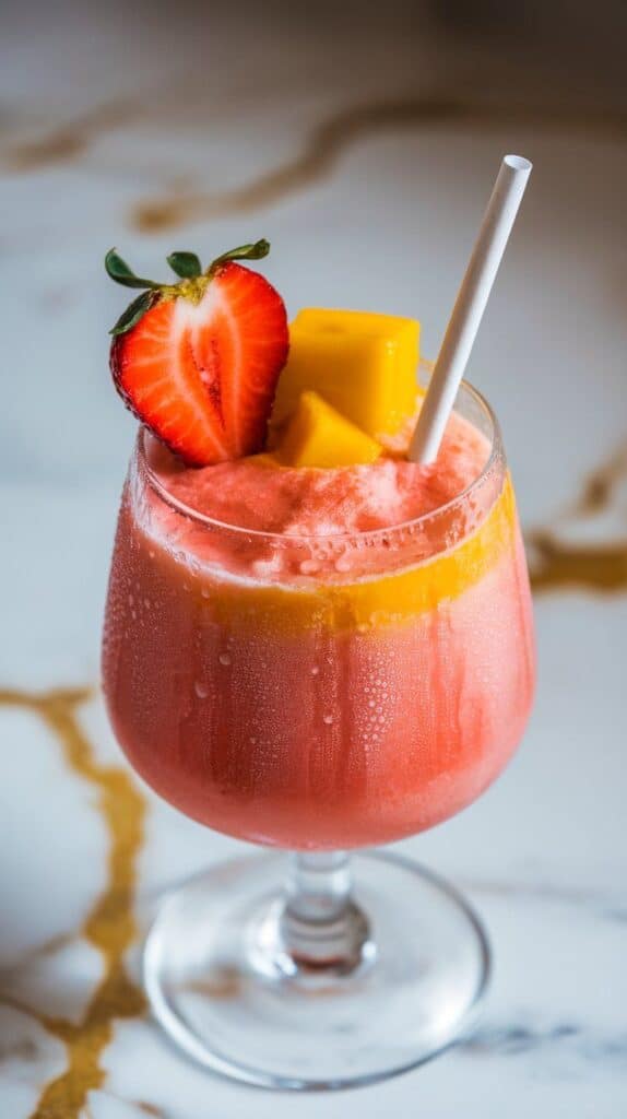 Strawberry Mango Moscato Slushies