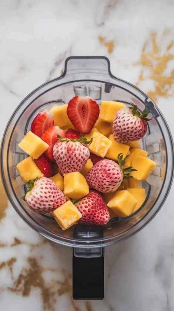 Strawberry Mango Moscato Slushies