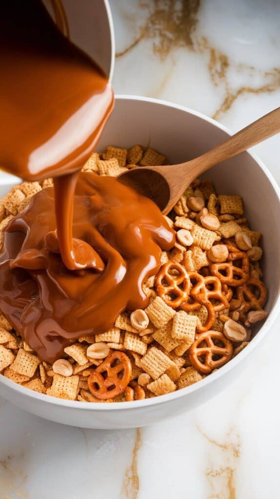 Caramel Nut Chex Mix