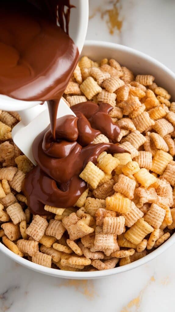 Double Peanut Butter Muddy Buddies Chex Mix