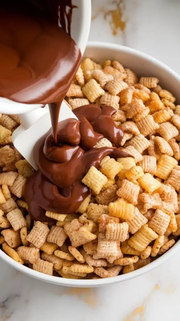 Double Peanut Butter Muddy Buddies Chex Mix